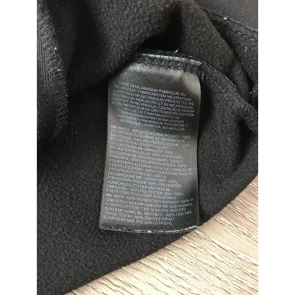 The North Face Mens Canyon Flat Fleece Hooded Jacket Full Zip Black Small
